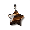 Natural Tiger Eye Pendants G-I319-04P-04-2