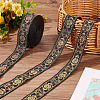 Ethnic Embroidery Polyester Flat Ribbons OCOR-WH0058-50-4