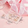 6 Pairs 2 Colors Brass Grass Shape Stud Earring Findings KK-CN0001-91-7