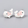 Sea Animal Theme Opaque Resin Pendants X-RESI-D071-04H-4