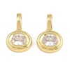 Brass Pave Clear Cubic Zirconia Pendants KK-CBA56EF-35B-G-01-1