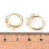 Brass Micro Pave Cubic Zirconia Hoop Earring Finding KK-N261-46G-3