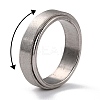 Non-Tarnish 203 Stainless Steel Rotating Spinner Fidget Band Rings for Anxiety Stress Relief LS-RJEW-G118-07P-2