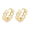 Hollow Heart Brass Hoop Earrings EJEW-Z102-17G-4