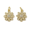 Brass Micro Pave Cubic Zirconia Pendants KK-I358-063G-K-1