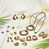 20Pcs 10 Styles Transparent Resin & Walnut Wood Big Pendants RESI-HS0001-01E-5