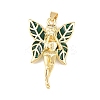 Brass Micro Pave Cubic Zirconia Pendants KK-C162-011A-01-1
