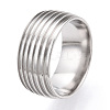 201 Stainless Steel Grooved Finger Ring Settings STAS-WH0047-10S-2