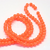 Baking Paint Imitation Jade Glass Round Bead Strands X-DGLA-Q021-6mm-32-3
