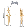 6Pcs 304 Stainless Steel Pendants STAS-UN0031-18-5