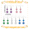5 Pairs 5 Colors Alloy Enamel Flower Dangle Earrings EJEW-AN0004-76-2