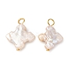 Natural Baroque Keshi Pearl Cross Pendants PALLOY-JF04209-01-1