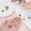 10Pcs 5 Colors Alloy Rhinestone Pendant Decorations HJEW-DR00169-3