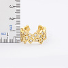 Brass Micro Pave Cubic Zirconia Adjustable Open Rings FS-WG624C0-01-2