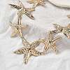 Alloy Starfish Chain Belts for Women NJEW-B120-02-3