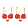 Brass Enamel Pendants KK-B167-03G-01-1
