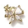 Rack Plating Brass Micro Pave Cubic Zirconia Charms KK-M014-02C-G-1
