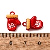 Christmas Themes Baking Paint Alloy Pendants FIND-G097-02D-3