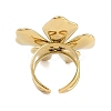 304 Stainless Steel Open Cuff Rings for Women RJEW-S410-01G-05-3