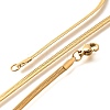 3mm Stainless Steel Flat Snake Chain Necklaces for Men Women NJEW-G160-03G-4