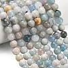 Natural Aquamarine Beads Strands G-F591-29B-10mm-01-1