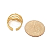 304 Stainless Steel Multilayer Open Cuff Rings for Women RJEW-Z077-01G-05-5