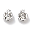 Rack Plating Alloy Rhinestone Charms PALLOY-F311-17P-01-1
