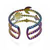 Sun & Moon & Star Cuff Rings RJEW-N038-017-3
