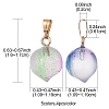 20Pcs 5 Colors Two Tone Transparent Spray Painted Glass Pendants GLAA-YW0001-95-3