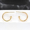 304 Stainless Steel C-shaped Hoop Circle Ball Stud Earrings X-STAS-K204-04G-4