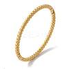 Texture Ion Plating(IP) 304 Stainless Steel Bangles for Women BJEW-K252-03G-1