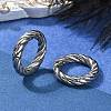 Twisted Ring 316 Surgical Stainless Steel Hoop Nose Rings EJEW-G416-19E-AS-1
