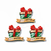 Christmas Theme Opaque Resin Cabochons CRES-N021-120-1