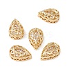 Rack Plating Brass Micro Pave Cubic Zirconia Multi-strand Links KK-D076-03B-G-2