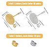 20 Pairs 2 Colors 304 Stainless Steel Stud Earring Findings STAS-HY0001-44-2