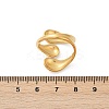 Teardrop 304 Stainless Steel Open Cuff Rings RJEW-R018-01G-01-5