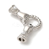 Rack Plating Brass Pave Black Cubic Zirconia Hands with Rings Links Connector Charms LS-KK-A229-13P-2