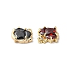 Glass Rhinestone Charms KK-F862-45G-3