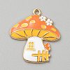 Thanksgiving Day Golden Tone Alloy Enamel Pendants FIND-CJC0024-30G-1