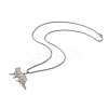 201 Stainless Steel Hollow Cat Shaped Pendant Box Chain Necklaces NJEW-M086-06P-2