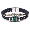 Leather Multi-strand Bracelets BJEW-F352-09P-02-1
