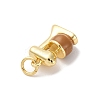 Brass Enamel Charms KK-Q098-31G-B-2