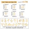 34Pcs 17 Style 304 Stainless Steel Pendants STAS-UN0024-20-5