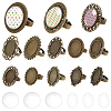 DIY Blank Dome Finger Rings Making Kit DIY-SC0022-20-1