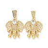 Brass Micro Pave Cubic Zirconia Pendants ZIRC-F134-27G-02-2