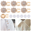 1-Hole Alloy Rhinestones Button Cover Clasp BUTT-HY0001-18-1