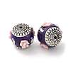 Handmade Resin Indonesia Round Beads IPDL-P005-13AS-01-2