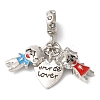 Rack Plating Alloy Crystal Rhinestone European Dangle Charms PALLOY-S189-21P-1