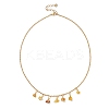 Natural Amber Chip Pendant Bib Necklaces with 304 Stainless Steel Cable Chains NJEW-JN05942-4