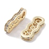 Brass Micro Pave Clear Cubic Zirconia Multi-Strands Links LS-KK-B082-15A-G-1